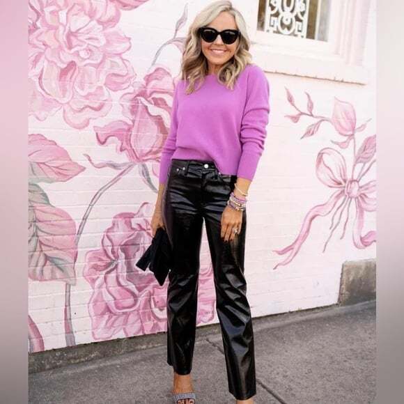 J.Crew Jackets & Blazers - J. Crew Collection Demi Boot Pants High Rise Faux Leather Crop size 28 NEW